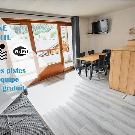 L'Enchalpe: Ski-In Studio with Pool and Mountain Views Saint-Jean-d'Aulps Exterior photo